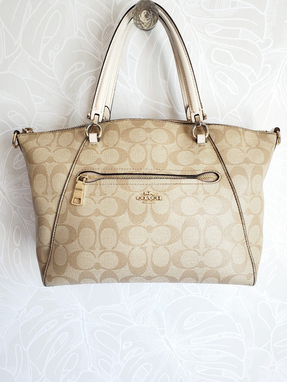 Coach Prairie Satchel In Signature Canvas Light Khaki Chalk